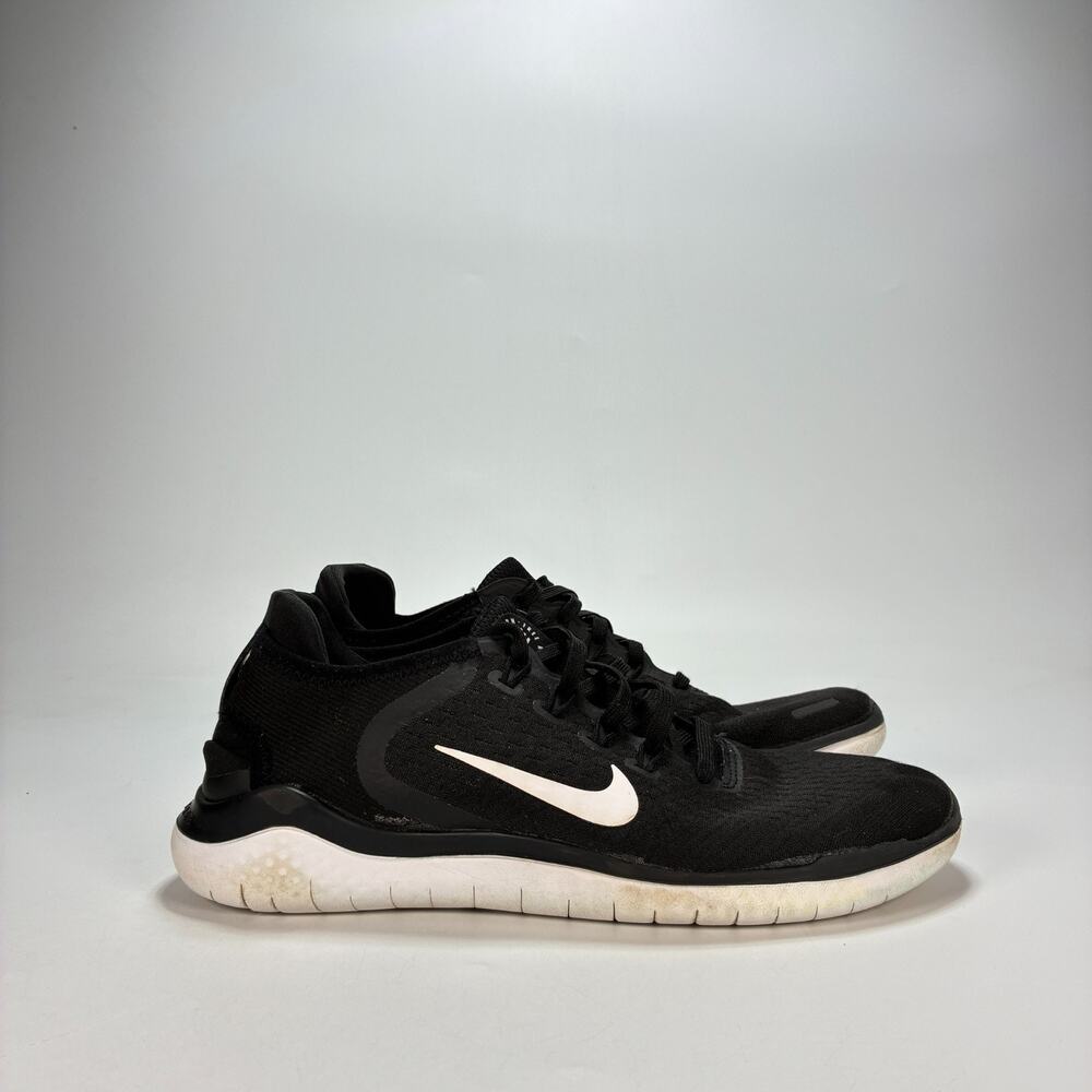 Nike Free RN 2018 Black White Athletic Running Shoes 942837-001 Women's Size 8.5